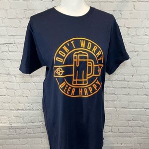 "Don't Worry Beer Happy" Cotton Tee